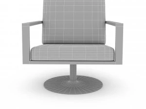3D modern metal chair 02 3D Model