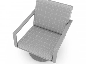3D modern metal chair 02 3D Model