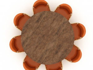 3D modern dining table 02 3D 모델