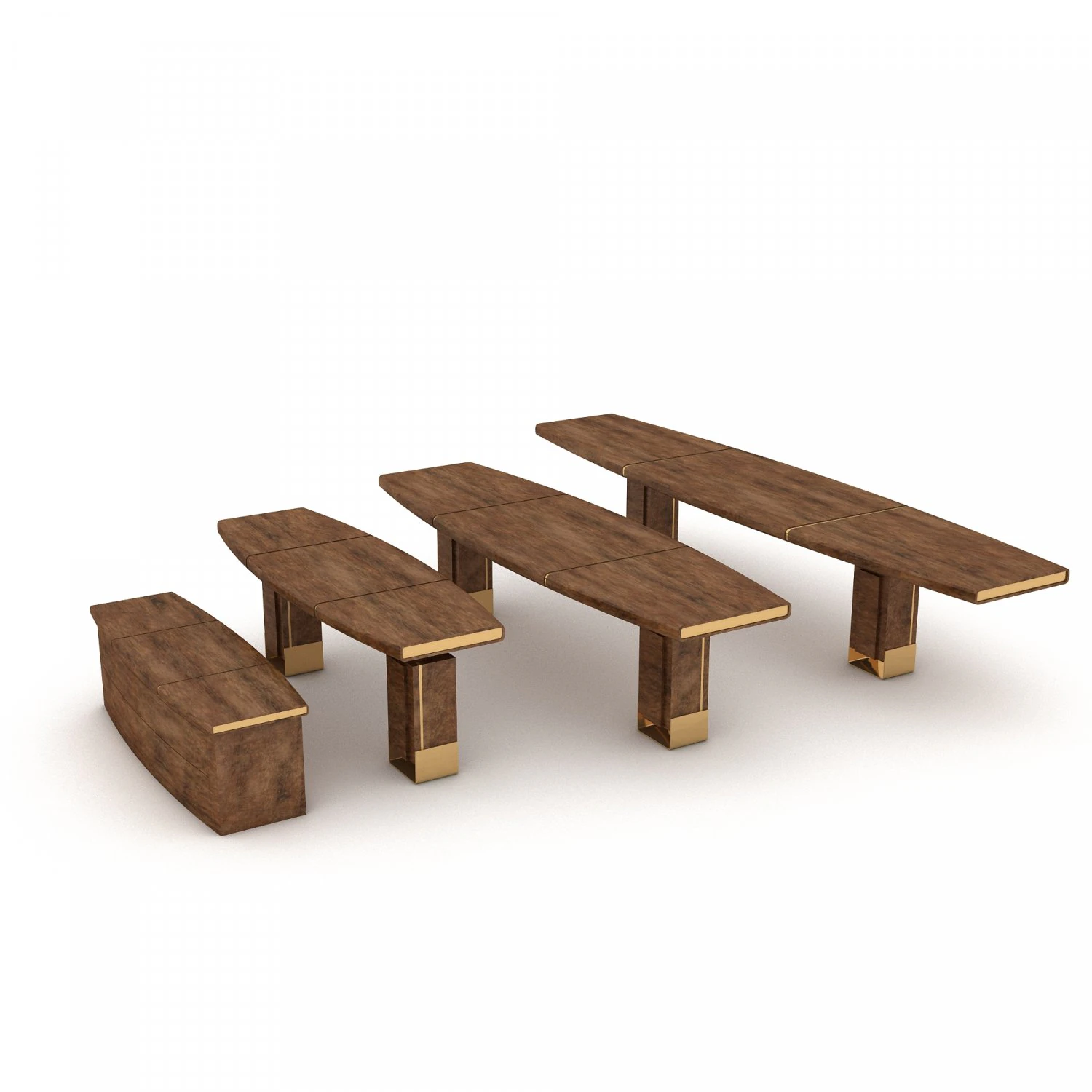 Wooden ship tables model 3D Model .c4d .max .obj .3ds .fbx .stl .blend