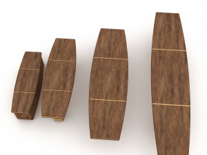 Wooden ship tables model 3D Модель