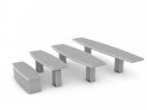 Wooden ship tables model 3D Model