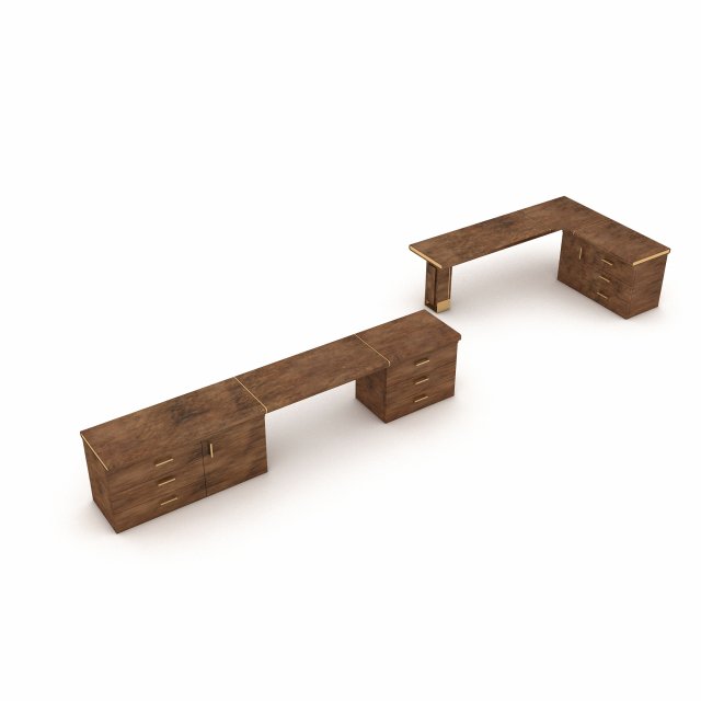 3D wooden ship tables 02 3D Model .c4d .max .obj .3ds .fbx .stl .blend 