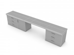 3D wooden ship tables 02 3D Model