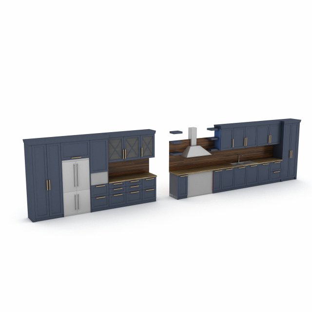 3d modern kitchen design Modelo 3D .c4d .max .obj .3ds .fbx .stl .blend 