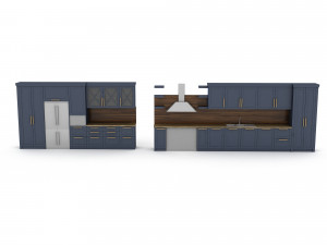 3d modern kitchen design Modelo 3D