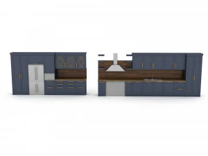 3d modern kitchen design 3D Model