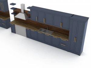 3d modern kitchen design 3D Model