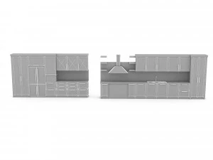 3d modern kitchen design 3D Model