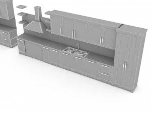 3d modern kitchen design 3D Model