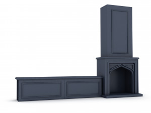 fireplace tv unit 3Dモデル
