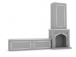 fireplace tv unit 3Dモデル