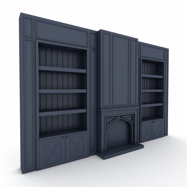 Fireplace tv unit 02 model 3D 模型 .c4d .max .obj .3ds .fbx .stl .blend 