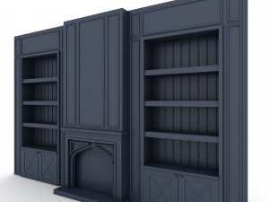 Fireplace tv unit 02 model 3D 模型
