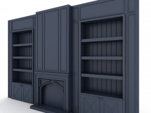 Fireplace tv unit 02 model 3D Model