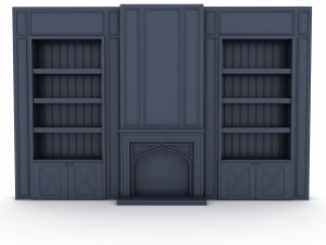 Fireplace tv unit 02 model 3D 模型