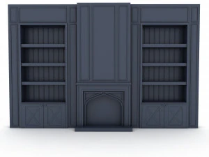 Fireplace tv unit 02 model 3D Model