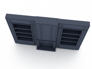 Fireplace tv unit 02 model 3D 模型