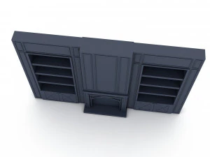 Fireplace tv unit 02 model 3D Model