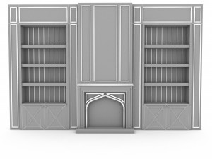 Fireplace tv unit 02 model 3D 模型