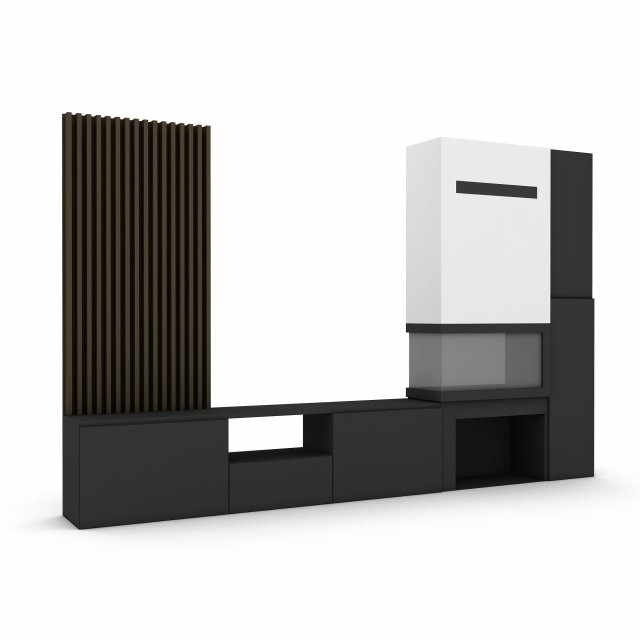 3d modern tv stand 3D Модель .c4d .max .obj .3ds .fbx .stl .blend 