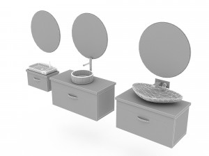 3d modern sink type 3D 모델