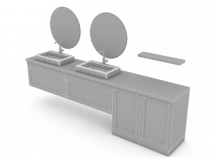 3d modern sink type 3D Model