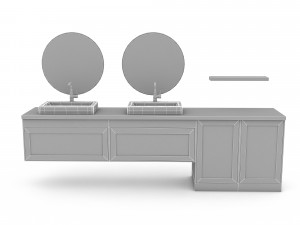 3d modern sink type 3D Model