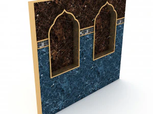 Parete del bagno classico Modello 3D