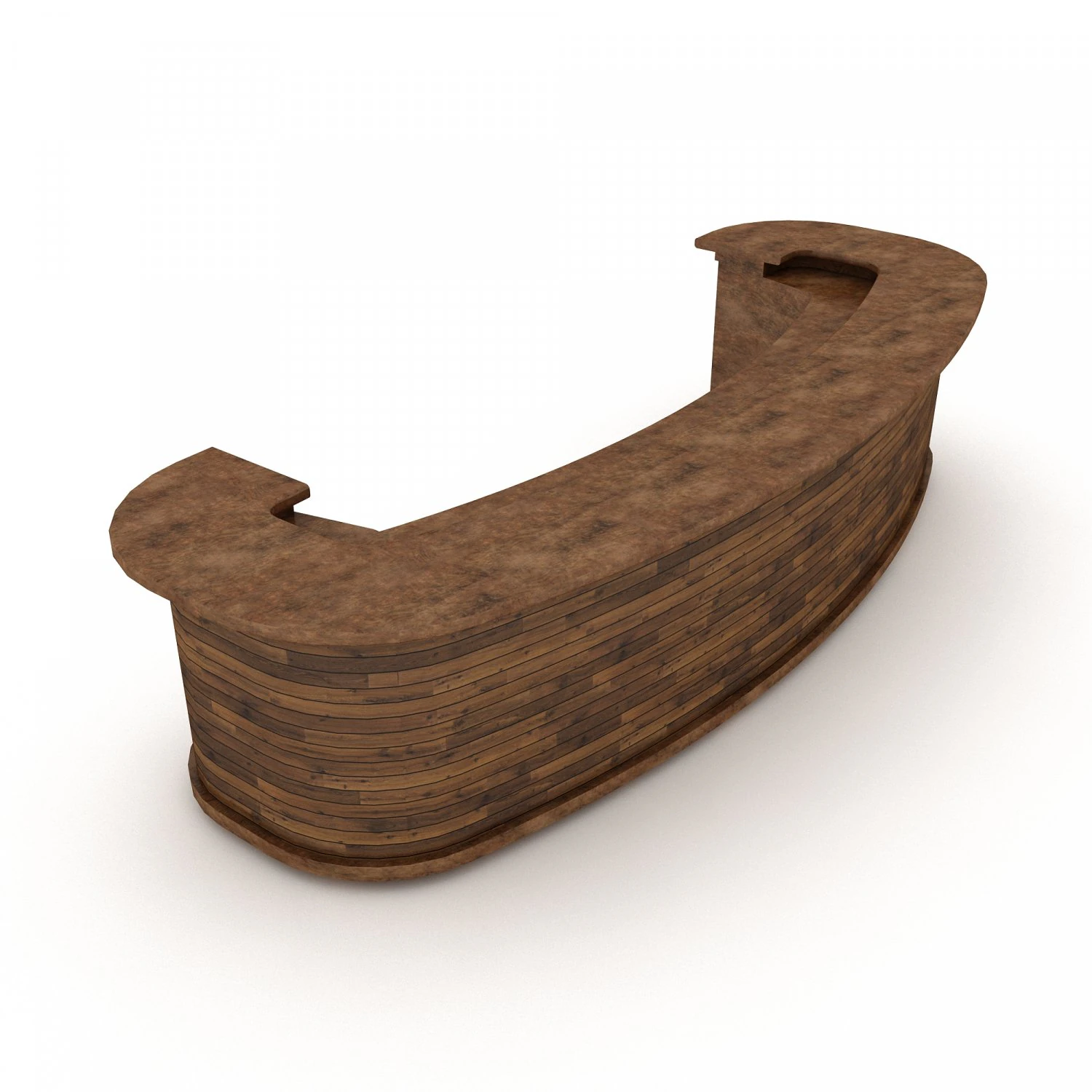 Wooden reception model 3D Model .c4d .max .obj .3ds .fbx .stl .blend
