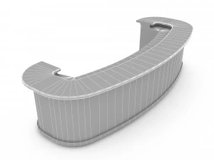 Wooden reception model 3D Model
