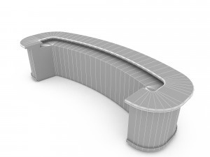 Wooden reception model Model 3D
