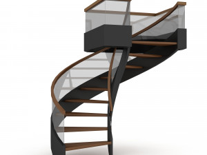 3D wooden stair 3D Model