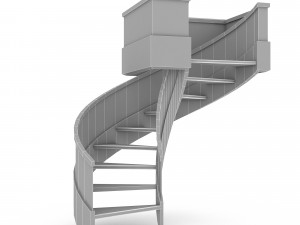 3D wooden stair 3D Model
