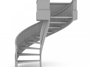 3D wooden stair 3D Model