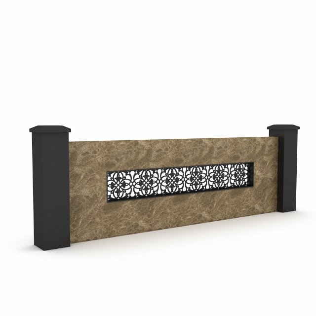 3D garden wall model 3D Модель .c4d .max .obj .3ds .fbx .stl .blend 