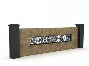 3D garden wall model Model 3D