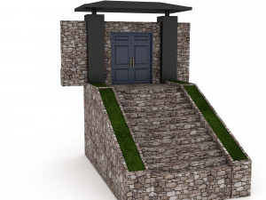 3D garden wall door 3D Model
