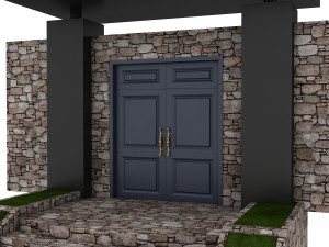3D garden wall door 3Dモデル