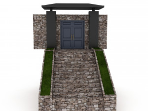 3D garden wall door 3Dモデル