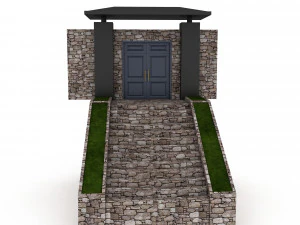 3D garden wall door 3D Model