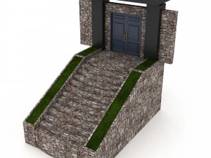 3D garden wall door 3D Model