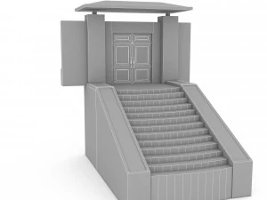 3D garden wall door 3D Model