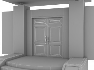 3D garden wall door 3Dモデル