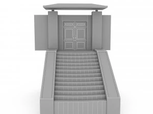 3D garden wall door 3D Model