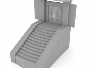 3D garden wall door 3D Model