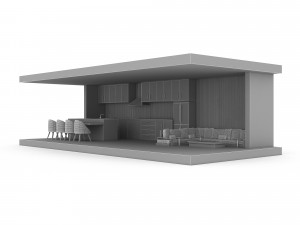 Modern garden gazebo 02 Model 3D