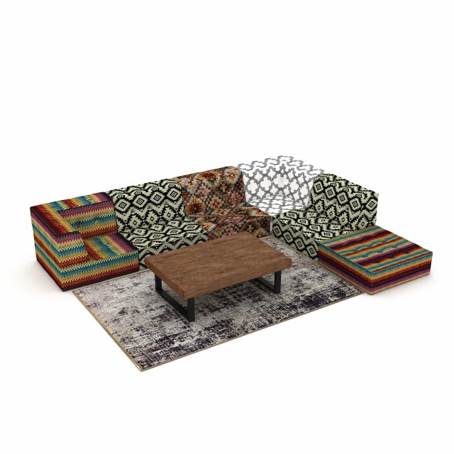 3D ethnic sitting group model 3Dモデル .c4d .max .obj .3ds .fbx .stl .blend 