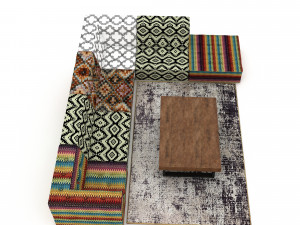 3D ethnic sitting group model 3Dモデル