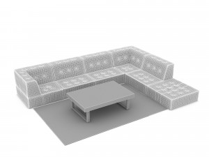 3D ethnic sitting group model 3Dモデル